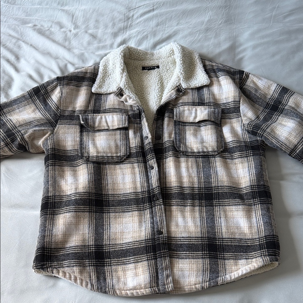 PacSun Sherpa-Lined Fleece Jacket